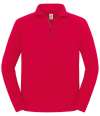 SS154 622880 Fruit of the Loom Iconic Premium Zip Neck Sweatshirt Red colour image